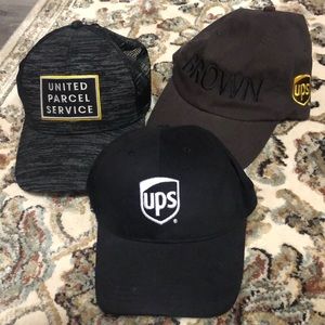 3 official UPS baseball caps